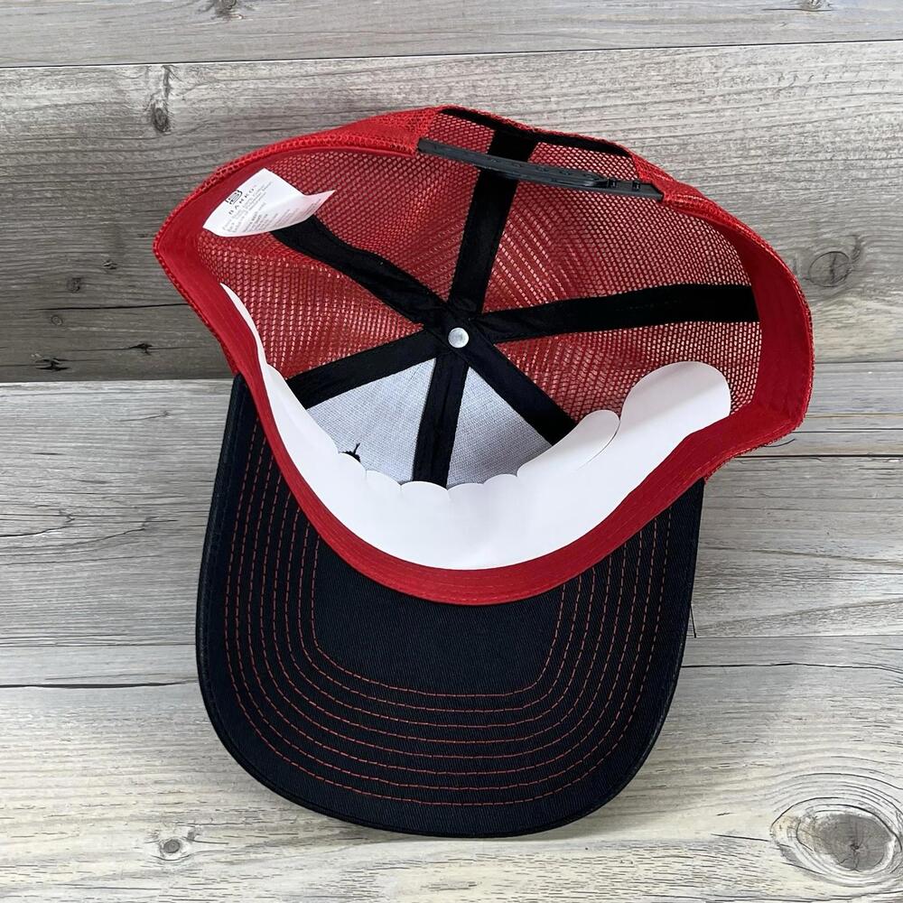 Costco Wholesale Black And Red Promo Cap Adjustable SnapBack Trucker Hat Mesh - Picture 6 of 7